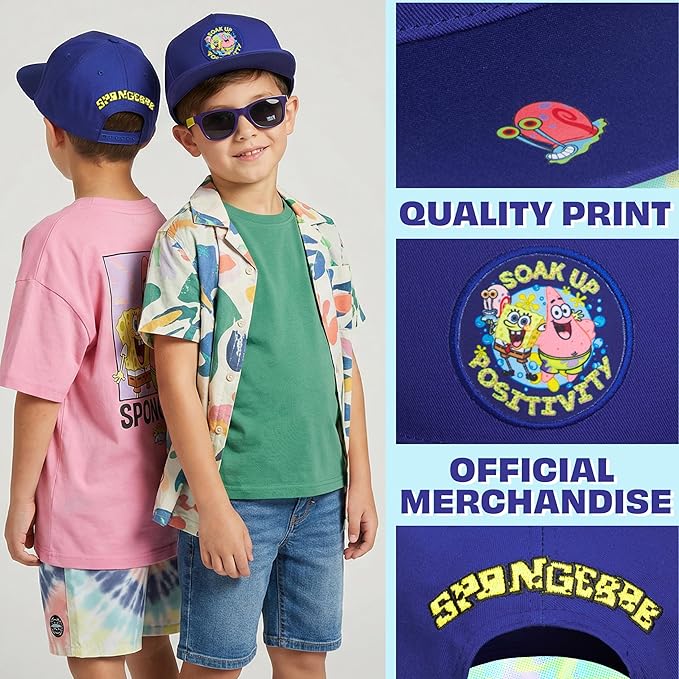 Spongebob | Minecraft | Fortnite | Super Mario | Kids Baseball Cap & Sunglasses with UV Protection, Gifts for Boys