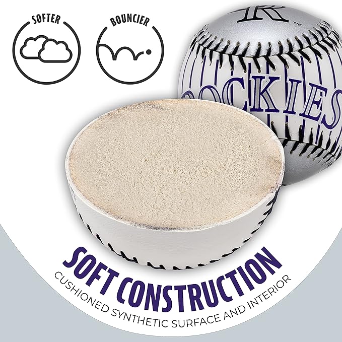 Franklin Sports MLB Team Soft Baseballs - Team Logo - Fan Shop Toy Baseball for Kids - Decoration for Desks and Office