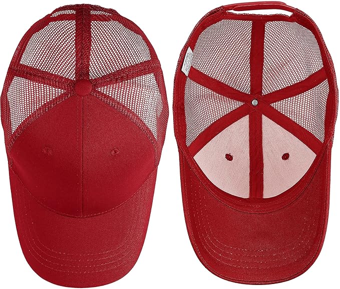 Falari Trucker Hat Baseball Cap Structured Plain Design 6 Panel, Adjustable Size
