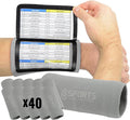 Sports Unlimited Adult Triple Wrist Coach, Football Wristbands for Plays, Baseball Wristbands, QB Arm Bands