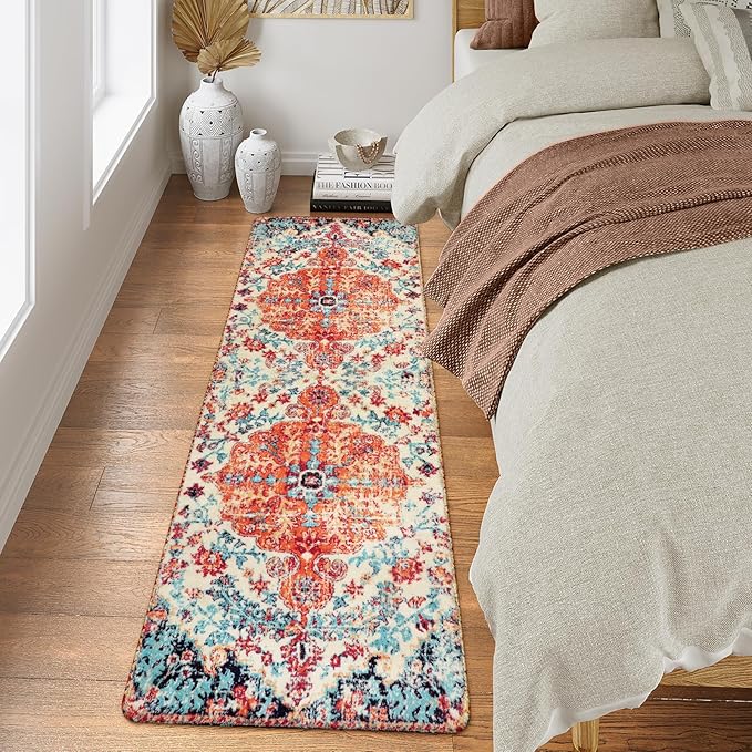 Lahome Floral Washable Kitchen Runner Rug - Image 2
