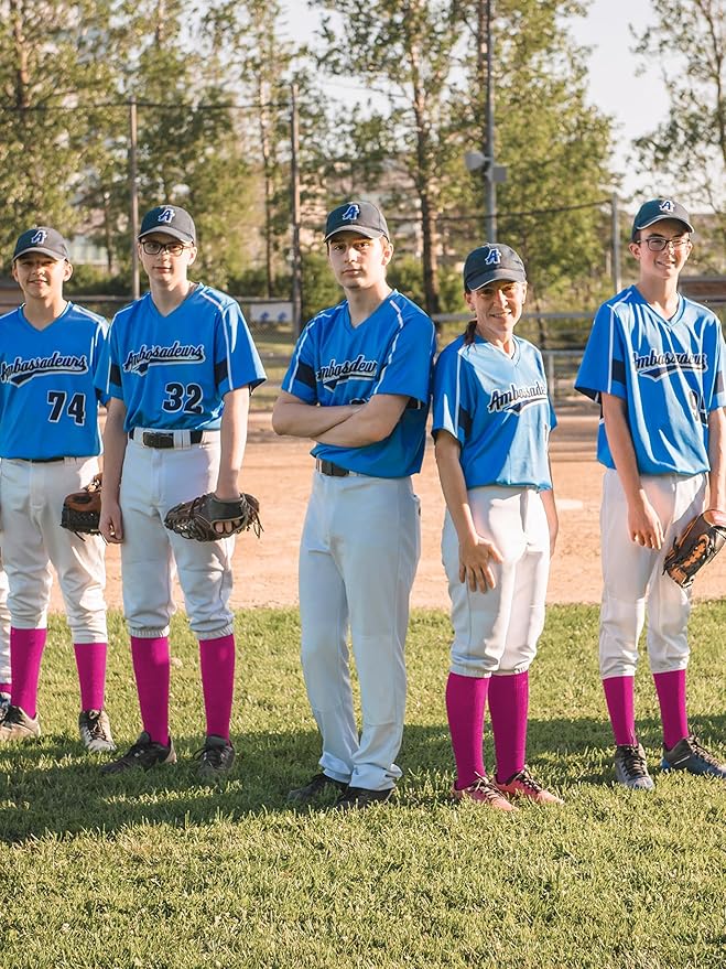Baseball Socks and Belt Combo Set Cotton Boys Adjustable Baseball Softball Socks and Belt for Boys Girls