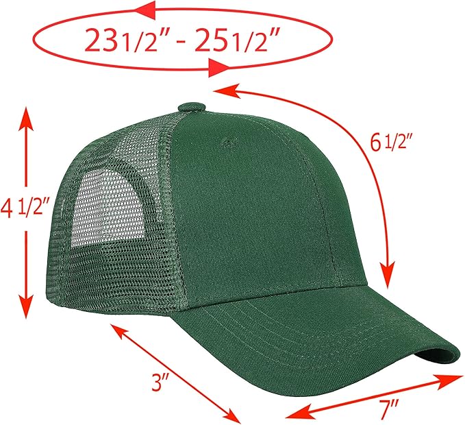 Falari Trucker Hat Baseball Cap Structured Plain Design 6 Panel, Adjustable Size