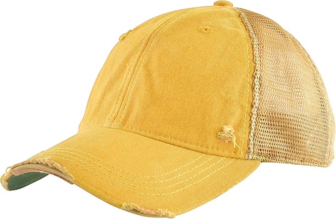 Vintage Distressed Baseball Cap – Unstructured Fit Adjustable Snapback Hat for Men & Women