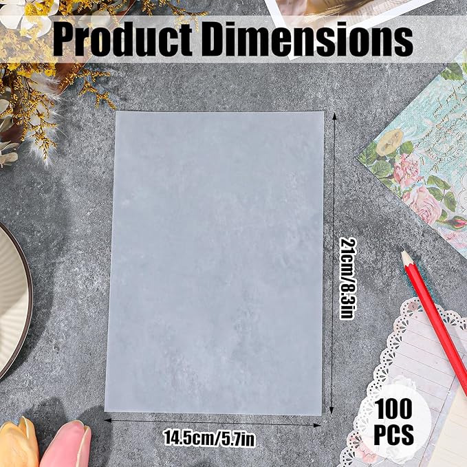 200 Sheets Vellum Paper, Translucent Printable Vellum Tracing Paper, Glassine - Image 2