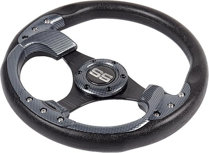 Golf Cart Steering Wheel 12.5 inch Universal for Club Car DS Precedent Tempo EZGO RXV TXT Yamaha