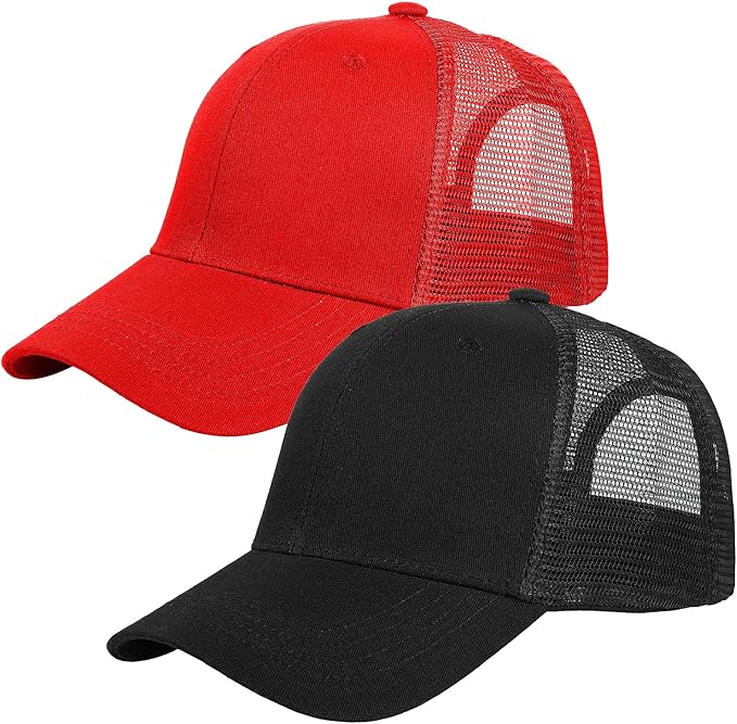 Falari Trucker Hat Baseball Cap Structured Plain Design 6 Panel, Adjustable Size