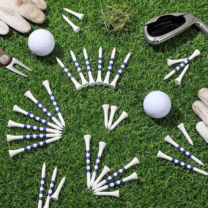 Mudder 600 Pack Golf Tees Bulk Wooden Golf Tees Multicolor Wood for Men Balls Accessories