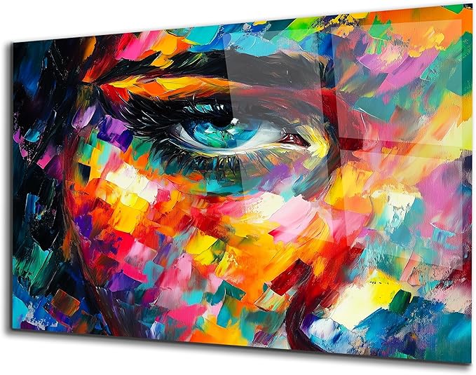 SpiritualHands Women Eye Glass Wall Art Oil Painting by SpiritualHands