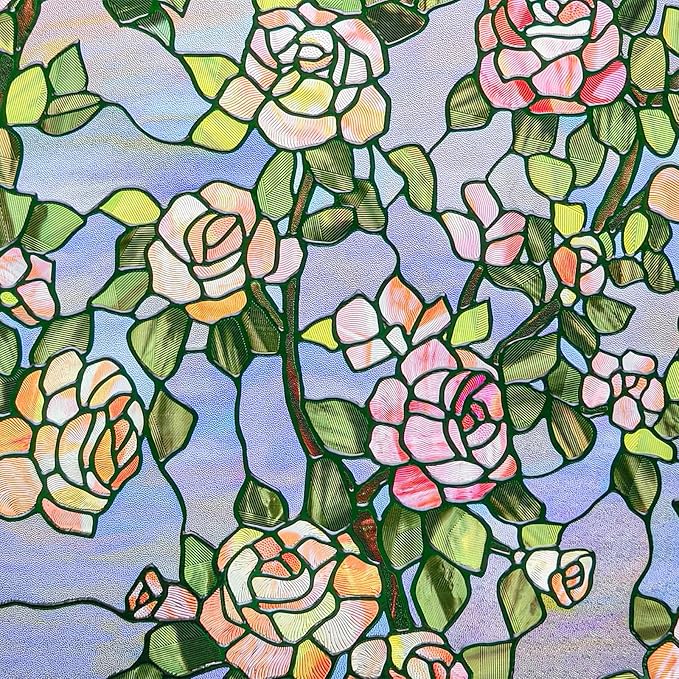 3D Stained Glass Window Film, Decorative Window Privacy Film - Image 2