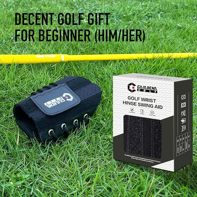 GAIARENA Golf Wrist Training Aid Wrist Hinge Trainer Brace, Effective Golf Swing Training Equipment to Correct Wrist Angle Swing Posture & Develop Muscle Memory for Beginner Golfers【Patent Pending】