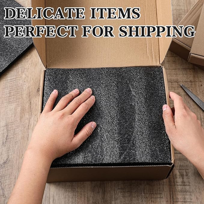 15 Pcs 12" x 8" x 0.5" Polyethylene Foam Thick Foam Sheet Firm Black Foam - Image 5