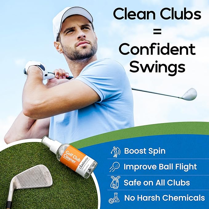 Club Doctor Golf Club Cleaner Spray, Club Cleaning Solution Removes Dirt from Grooves, Increase Spin and Improve Ball Flight, Fits into Bag for Convenience - 4 oz