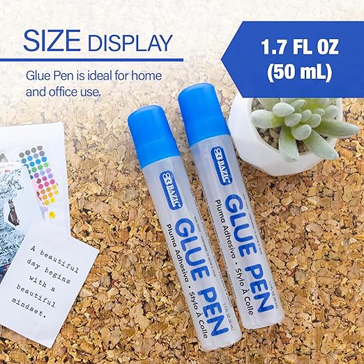 BAZIC Washable Glue Pen 1.7 Oz., Liquid Clear Glues Bond Adhesive - Image 2