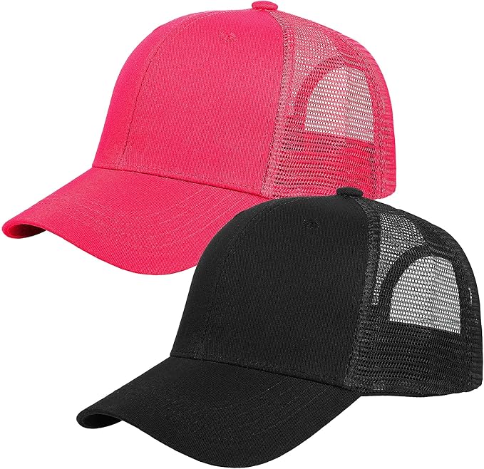 Falari Trucker Hat Baseball Cap Structured Plain Design 6 Panel, Adjustable Size