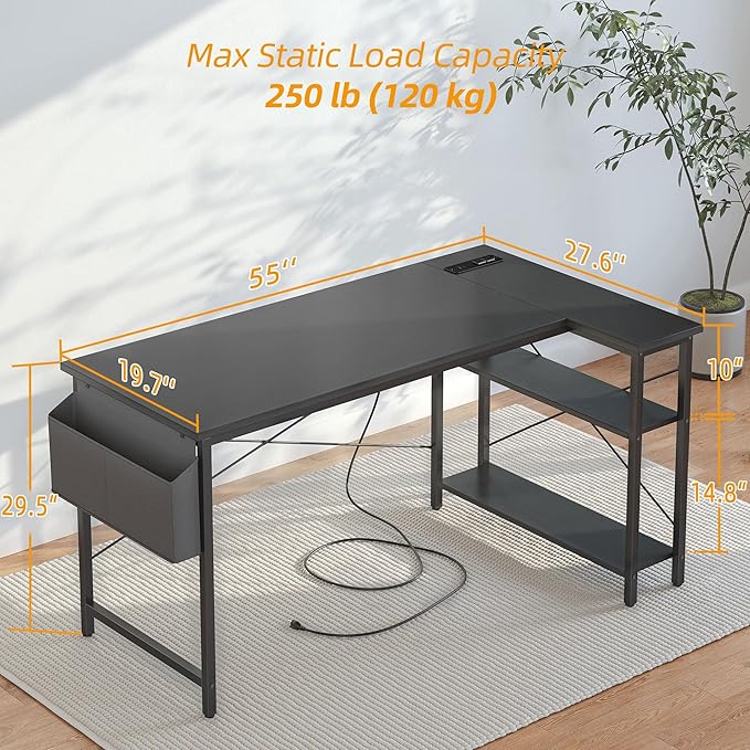 TIQLAB L Shaped Computer Desk - Image 3