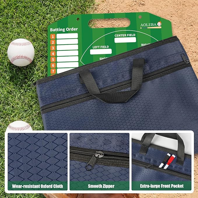 AOLEBA Baseball Lineup Board for Dugout,Dry Erase Magnetic Metal Baseball Clipboard for Coaches
