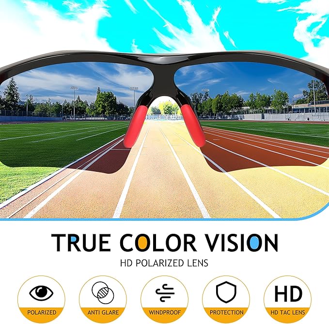 FEISEDY Kids Teens Baseball Polarized Sunglasses Sports TR90 Frame Boys Girls Cycling B2454