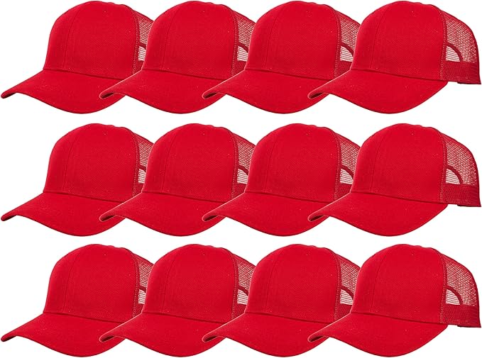 Gelante Mesh Trucker Hat Baseball Cap Structured Front Panel Wholesale LOT 12 Pack