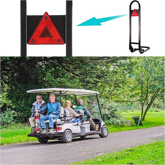 10L0L Universal Golf Cart Rear Seat Safety Grab Bar Fits for Club Car DS Precedent EZGO TXT RXV
