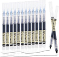 RIANCY 12 Pack Black Liquid Ink Rollerball Gel Pens, 0.5mm Extra Fine Point Tip by RIANCY