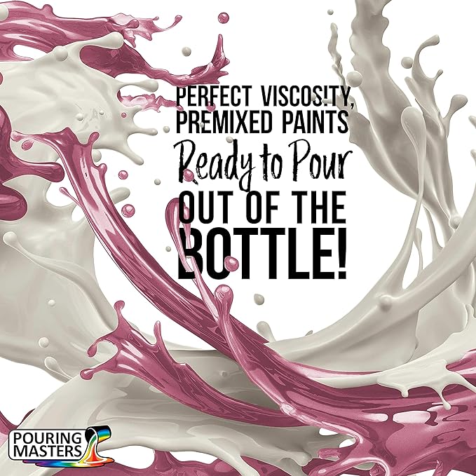 Pouring Masters Rose Pink Metallic Pearl Ready to Pour Acrylic Pouring Paint - Image 2