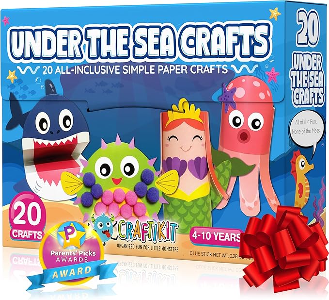 Craftikit® 20 Award-Winning Under The Sea Toddler Arts and Crafts by CraftiKit