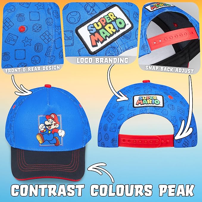 Get Trend Pokemon | Minecraft | Fortnite | Super Mario Kids Baseball Cap, Sunglasses Set UV Protection, Gamer Gifts for Boys