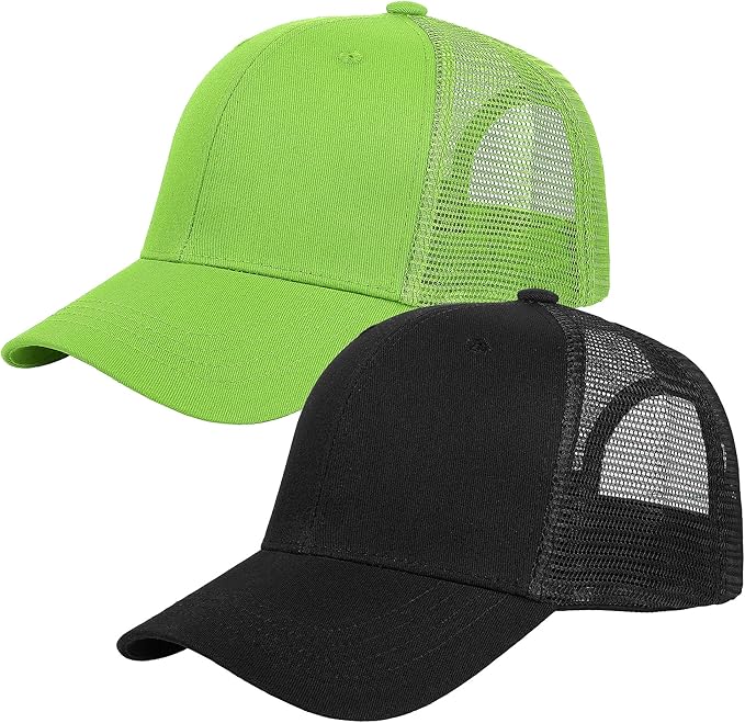 Falari Trucker Hat Baseball Cap Structured Plain Design 6 Panel, Adjustable Size