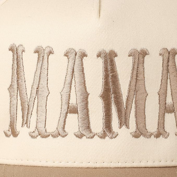 MIRMARU Two-Tone Vintage Canvas Trucker Hats for Men & Women, Adjustable Size Baseball Caps with Trendy Embroidered Design