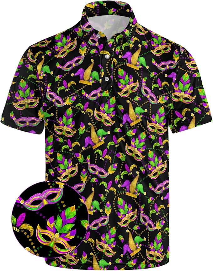 Mens Golf Shirts Golf Polo Shirts for Men Short Sleeve Polo Shirts Golf Gifts