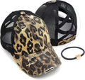 C.C Ponycap Messy High Bun Ponytail Adjustable Glitter Mesh Trucker Baseball Cap
