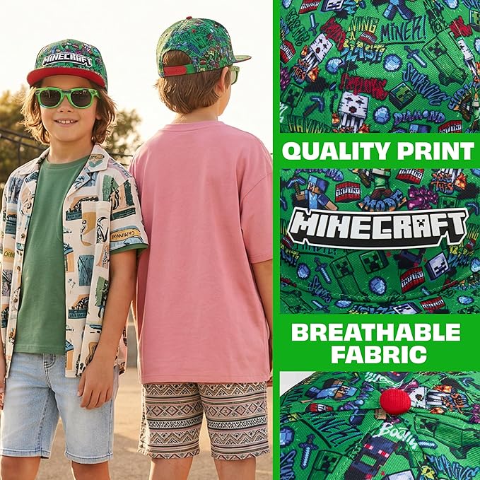 Get Trend Pokemon | Minecraft | Fortnite | Super Mario Kids Baseball Cap, Sunglasses Set UV Protection, Gamer Gifts for Boys