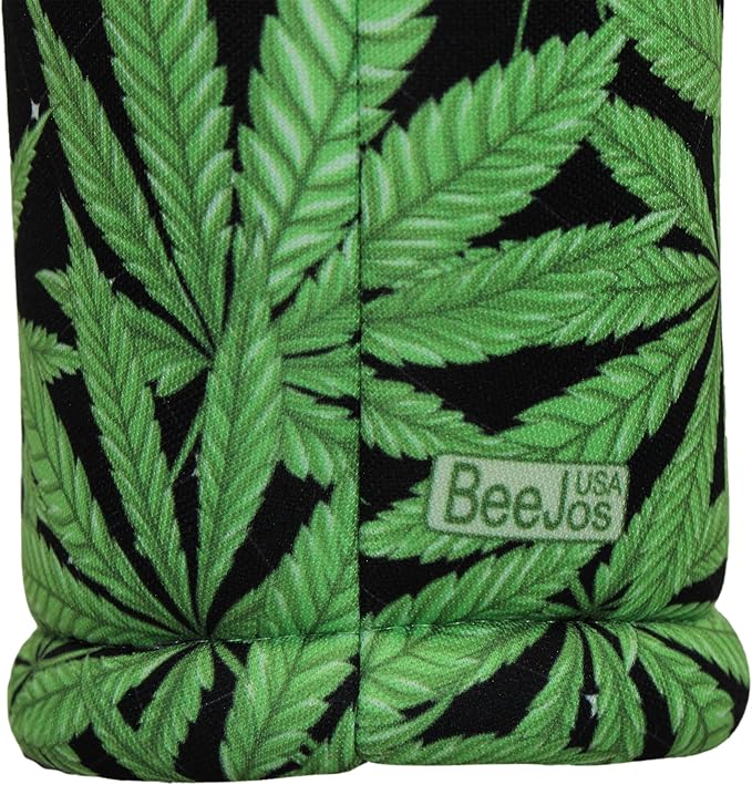 Black Marijuana Leaf | Golf Club Headcover | Driver Fairway Hybrid-Sold Separately | Handmade in USA by BeeJos