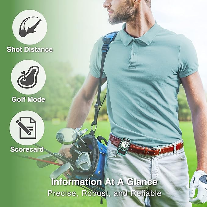 CANMORE HG200 Golf GPS - (Turquoise) Water Resistant Full Color Display with 41,000+ Essential Golf Course Data and Score Sheet - Free Courses Worldwide