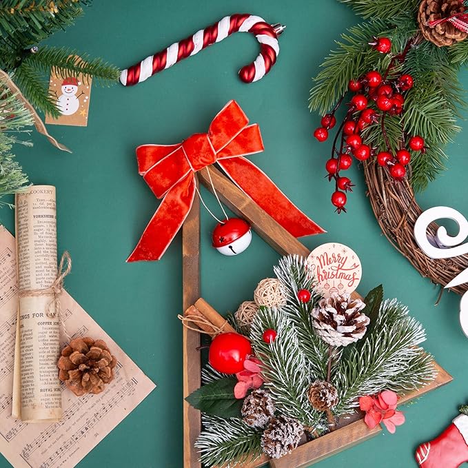 Vintage Terracotta Velvet Ribbon Christmas Ribbon - Image 4