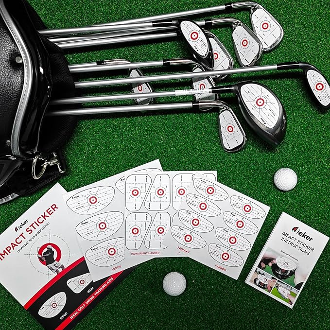 Golf Impact Tape - High-Resolution Strike Stickers for Iron, Wood & Fairway Clubs, Non-Residue, Swing Training Aid Impact Labels