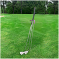 V-Shaped Golf Club Stand Keeps Your Clubs Clean, Dry & Visible, V-Stick Club Stand Made of Highly Durable Stainless Steel - Easy to Carry Golf Club Holder