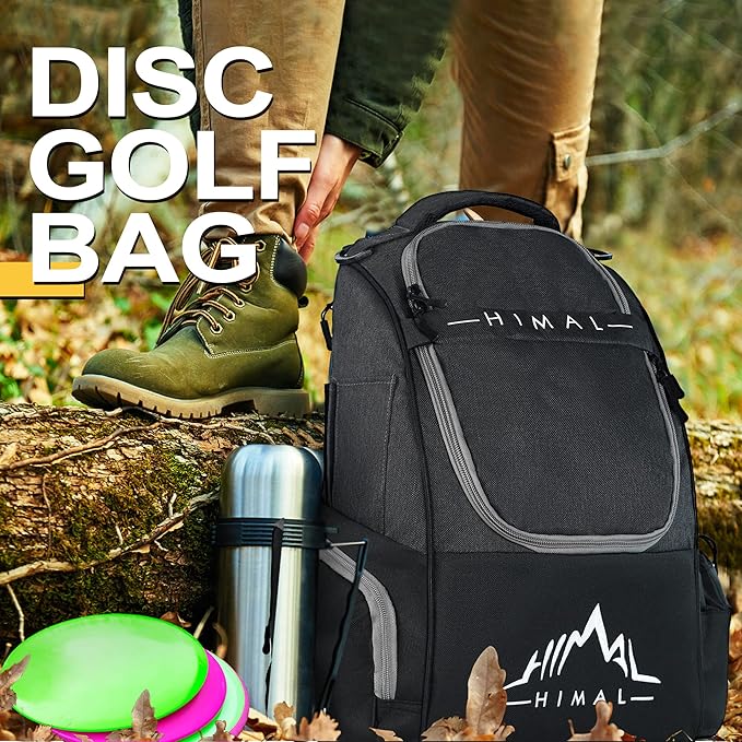 HIMAL HIMAL Disc Golf Bag Holds 22+ Discs, Durable Disc Golf Backpack with Large Capacity, and Multiple Storage Pockets