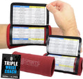 Sports Unlimited Youth Triple Wrist Coach, Football Wristbands for Plays, Baseball Wristbands, QB Arm Bands