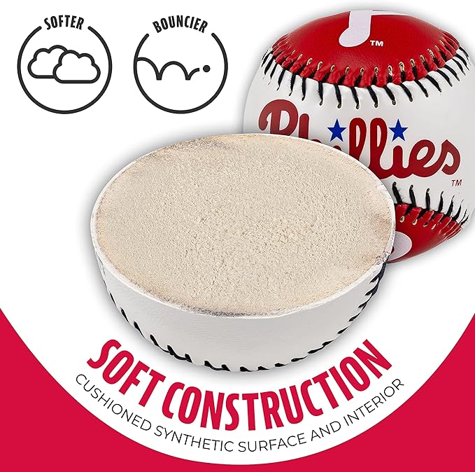 Franklin Sports MLB Team Soft Baseballs - Team Logo - Fan Shop Toy Baseball for Kids - Decoration for Desks and Office