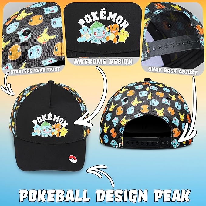 Get Trend Pokemon | Minecraft | Fortnite | Super Mario Kids Baseball Cap, Sunglasses Set UV Protection, Gamer Gifts for Boys
