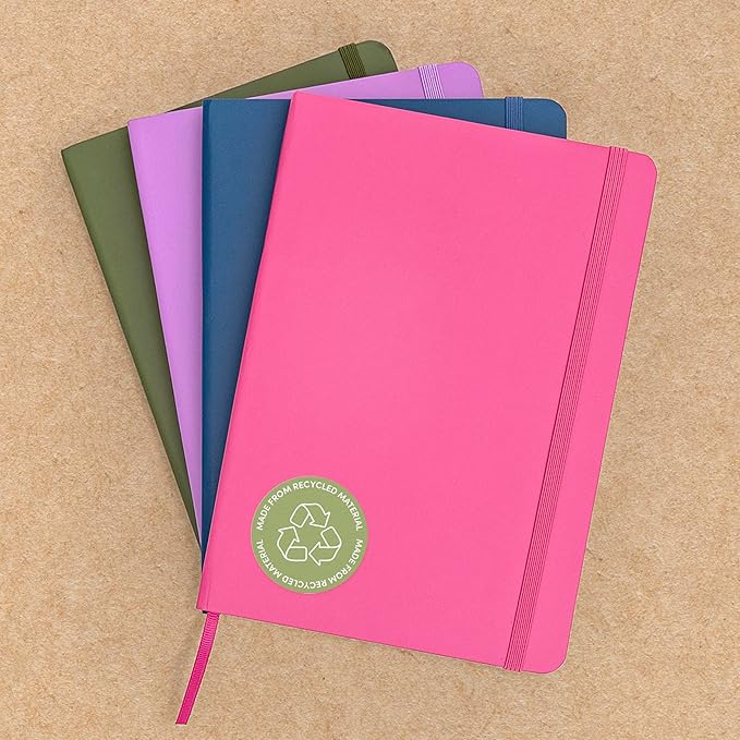 PAPERAGE Recycled Lined Journal Notebook, 160 Pages, Medium 5.6 in x 8 in - Image 7