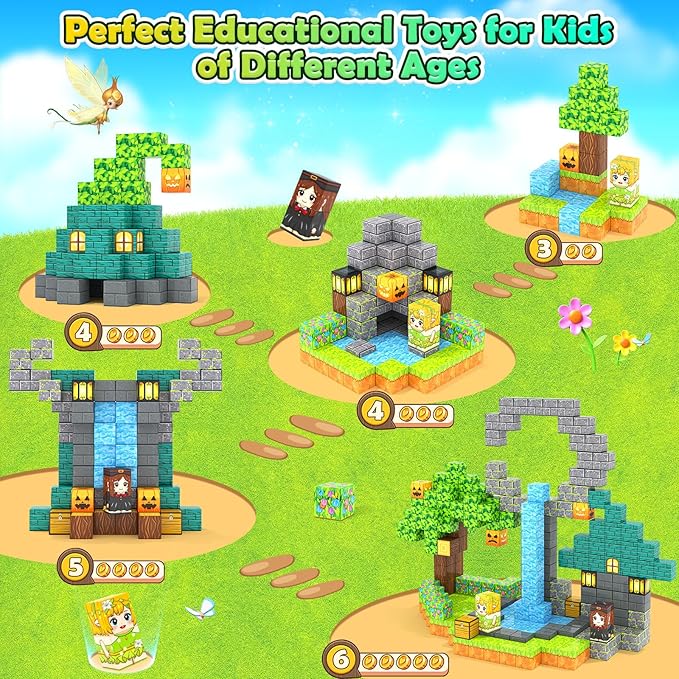 Large Magnetic Blocks Kids Building Toys Mine Magworld Magic Enchanted Building - Image 5