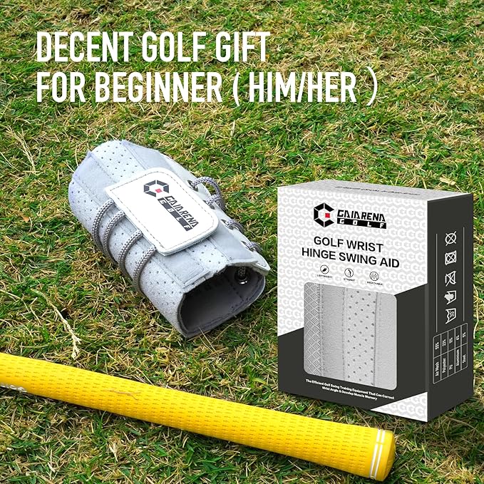 GAIARENA Golf Wrist Training Aid Wrist Hinge Trainer Brace, Effective Golf Swing Training Equipment to Correct Wrist Angle Swing Posture & Develop Muscle Memory for Beginner Golfers【Patent Pending】