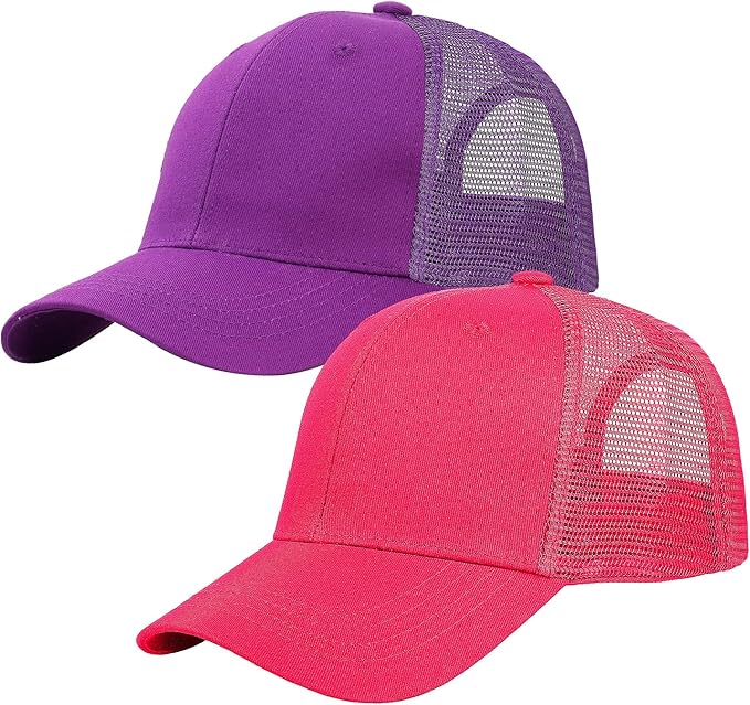 Falari Trucker Hat Baseball Cap Structured Plain Design 6 Panel, Adjustable Size
