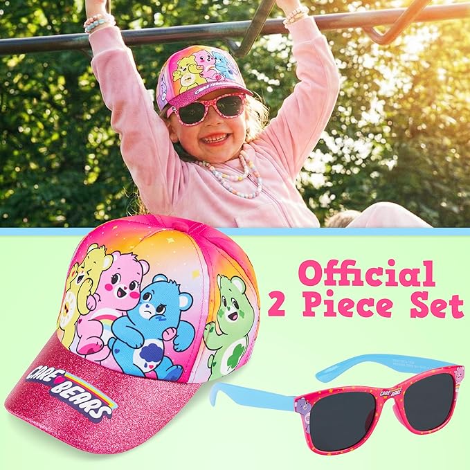 Hello Kitty | Disney Stitch | Care Bears Baseball Cap & Sunglasses for Girls UV400 Sun Protection Gifts for Girls