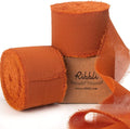 Ribbli Terracotta Chiffon Ribbon 1-1/2 inch x 20 Yard Handmade Fringe Chiffon by Ribbli