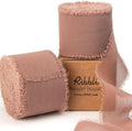 Ribbli Antique Mauve Chiffon Ribbon 1-1/2 inch x 20 Yard Handmade Fringe by Ribbli