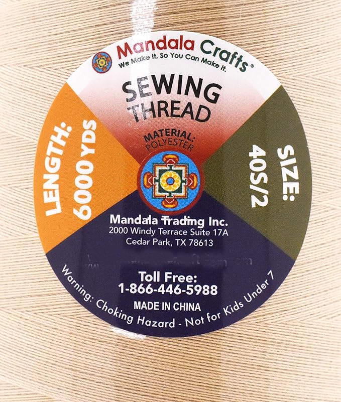 Mandala Crafts 4 Pack of Serger Threads Cones Spools - Image 3